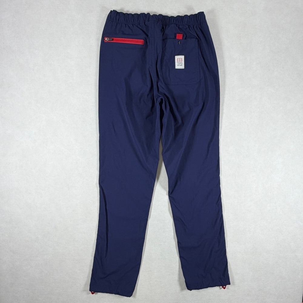 Topo Designs Mens Medium Tech Pants Navy Blue Nylon Spandex Hiking Climbing